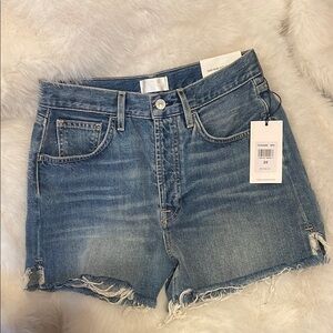 7forallmankind Blue Denim Cutoff Shorts. S. 28